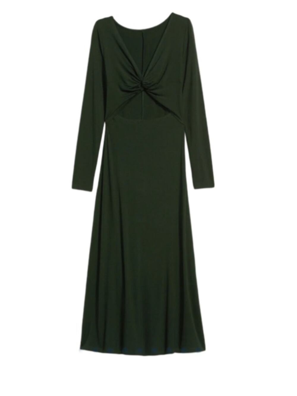 Old Navy Fit & Flare Twist-Front Cutout Midi
Dress - Hunter Green M NWT